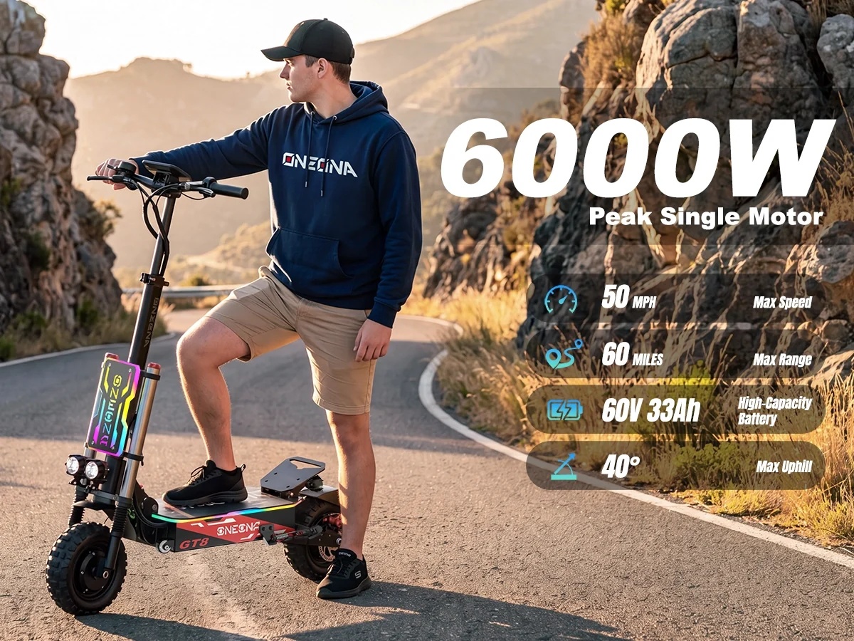 ONECNA NEW GT8PRO Adult Electr - 60V 5600W Dual Motor Electric Scooter review and price
