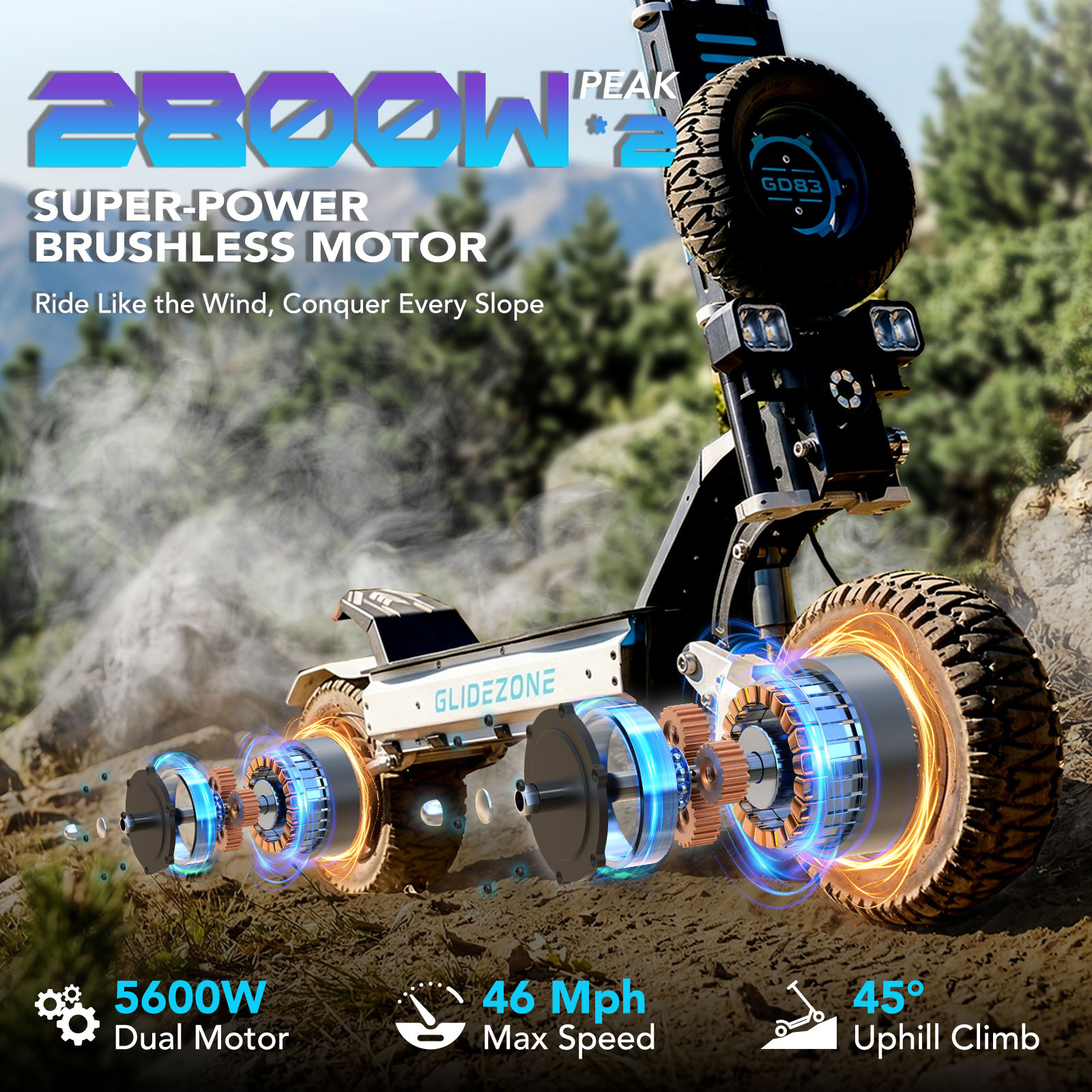 OBARTER GD83 Off-Road Electric - 60V 5600W Dual Motor Electric Scooter review and price