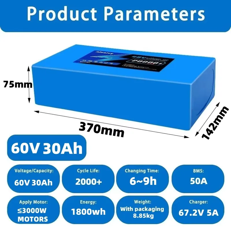 Aleaivy 60V 20AH 30AH 21700 Li - 60V 30Ah Electric Scooter Battery review and price