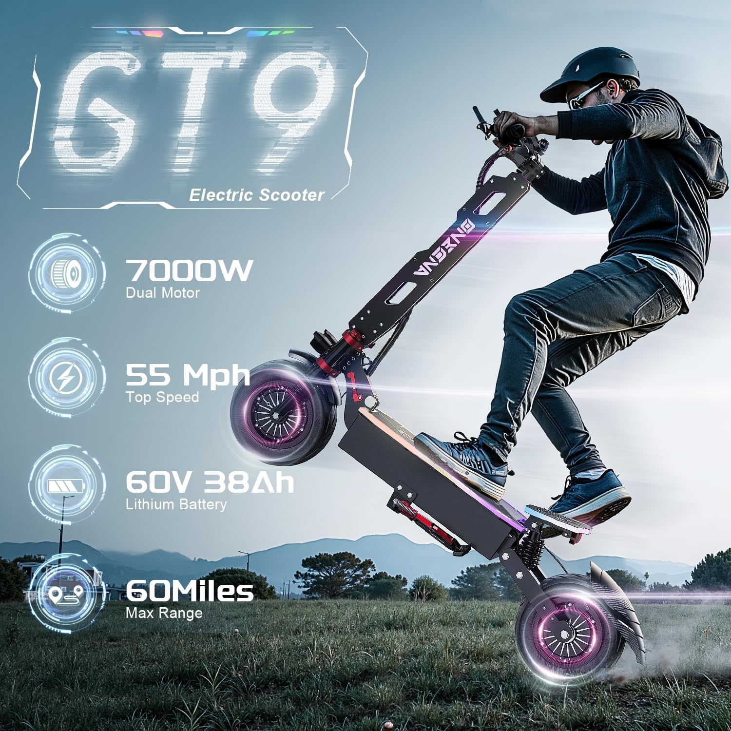 ONECNA NEW GT9 GT8 GT7 Adult E - 60V 5600W Dual Motor Electric Scooter review and price